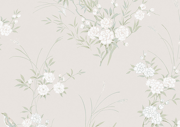 Shabby Chic by Rachel Ashwell Bird Chinoiserie, Natural - Roman Blind - Image 7